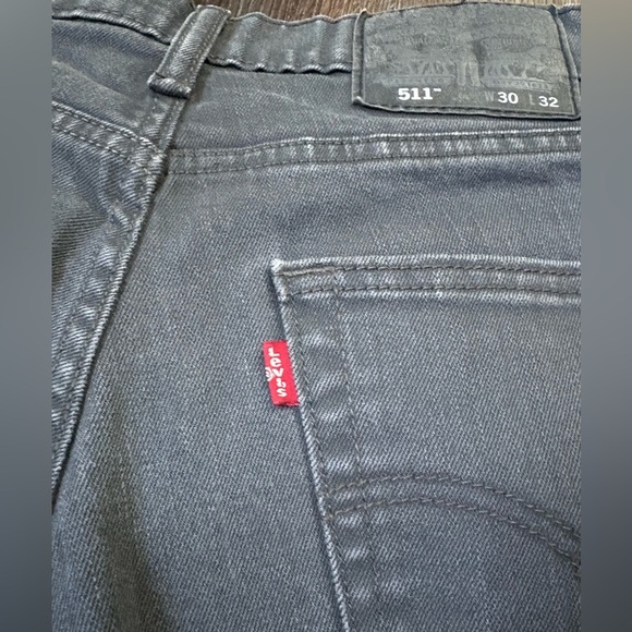 Levi’s 511 Slim Fit Jeans Men’s 30x32 Washed Black - Picture 8 of 11